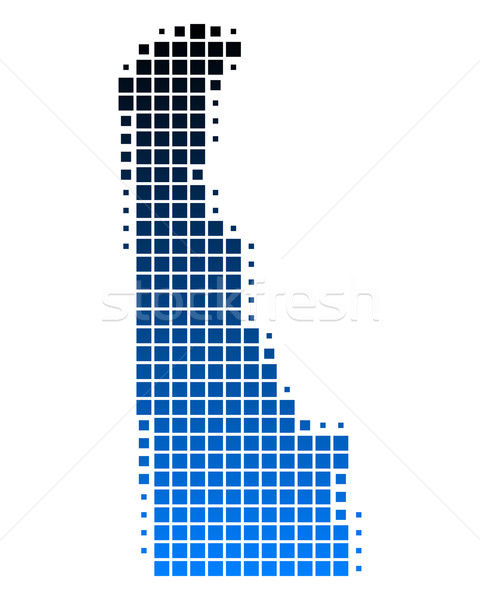Foto stock: Mapa · Delaware · azul · patrón · América · EUA