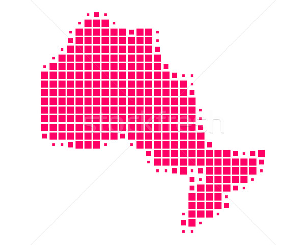 карта Онтарио путешествия шаблон Purple квадратный Сток-фото © rbiedermann