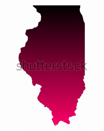 [[stock_photo]]: Carte · Illinois · Voyage · noir · Amérique · USA