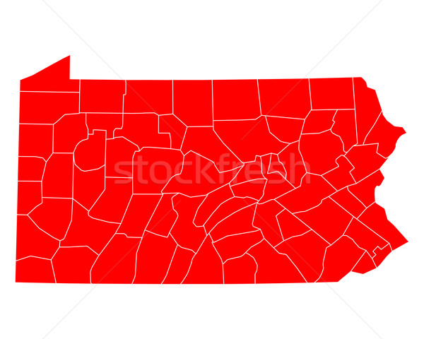 Map of Pennsylvania Stock photo © rbiedermann