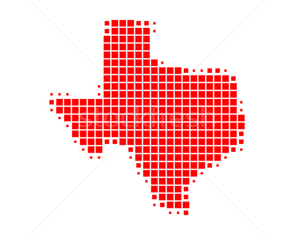 ストックフォト: 地図 · テキサス州 · 赤 · パターン · アメリカ · 広場