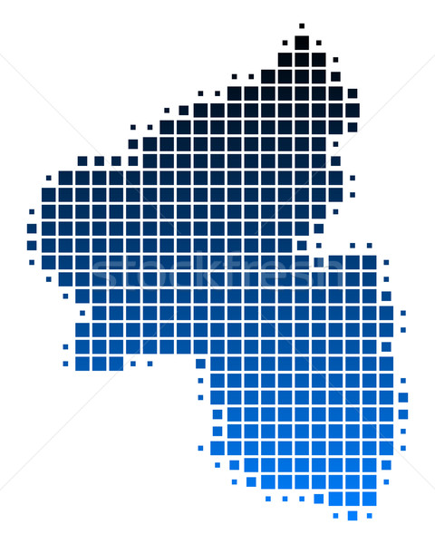 Foto stock: Mapa · azul · padrão · praça · vetor · ilustração
