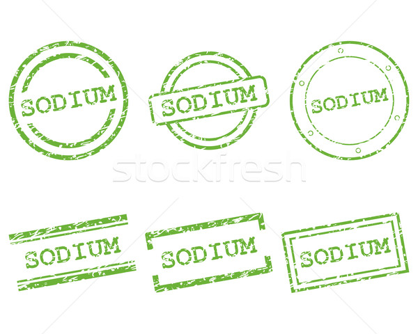 Nátrium bélyegek bélyeg grafikus vásár címke Stock fotó © rbiedermann