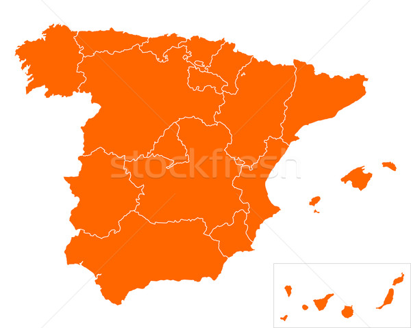 Map of Spain Stock photo © rbiedermann