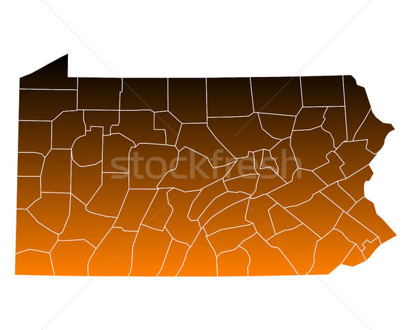 [[stock_photo]]: Carte · usa · vecteur · isolé · illustration · brun