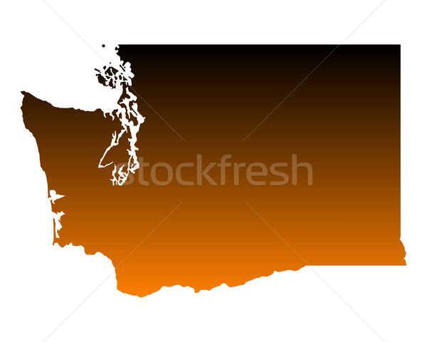 Map of Washington Stock photo © rbiedermann