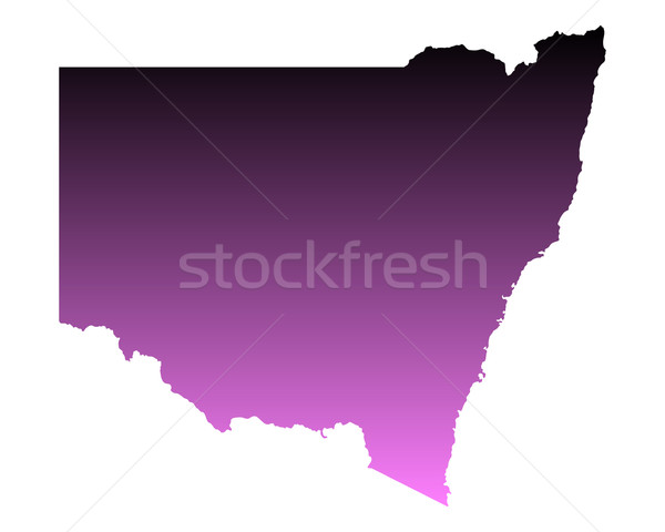 Térkép Új-Dél-Wales rózsaszín vektor Ausztrália izolált Stock fotó © rbiedermann