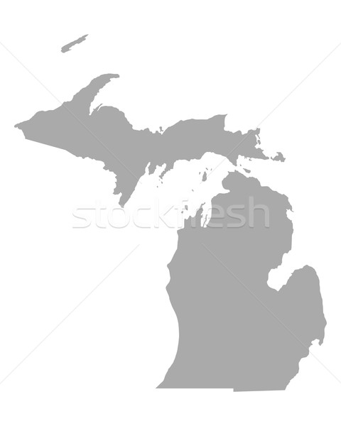Mapa Michigan viajar américa isolado ilustração Foto stock © rbiedermann