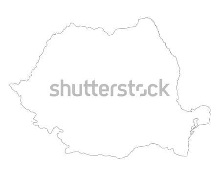 Karte Rumänien Hintergrund isoliert Illustration Stock foto © rbiedermann