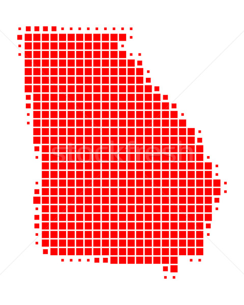 карта Грузия красный шаблон Америки квадратный Сток-фото © rbiedermann
