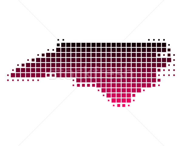 地圖 北卡羅萊納州 模式 粉紅色 美國 紫色 商業照片 © rbiedermann