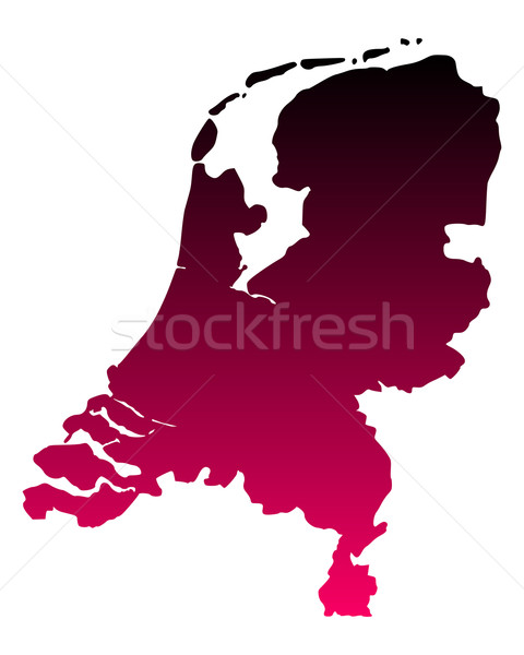 Mapa Países Bajos viaje rosa púrpura Holanda Foto stock © rbiedermann