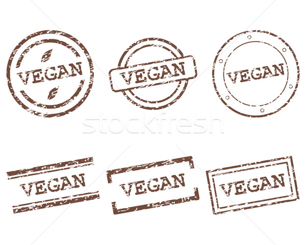 Vegan timbre afaceri ştampila grafic vânzare Imagine de stoc © rbiedermann