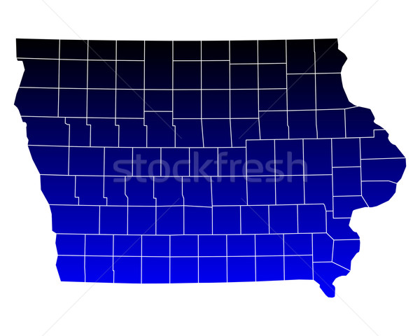 Map of Iowa Stock photo © rbiedermann
