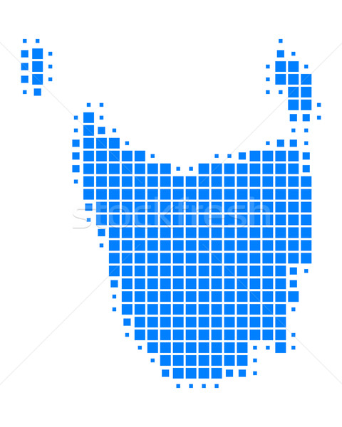 Foto stock: Mapa · tasmania · azul · viaje · isla · patrón