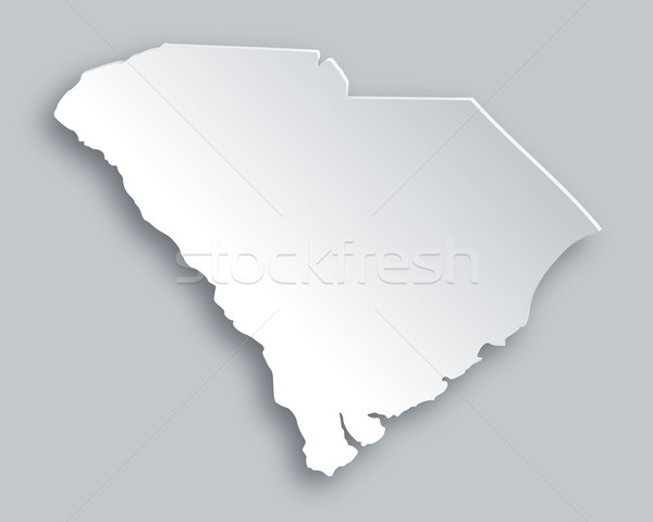 Harita Güney Carolina kâğıt arka plan seyahat kart Stok fotoğraf © rbiedermann
