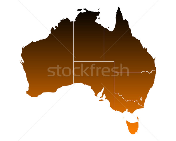 Map of Australia Stock photo © rbiedermann