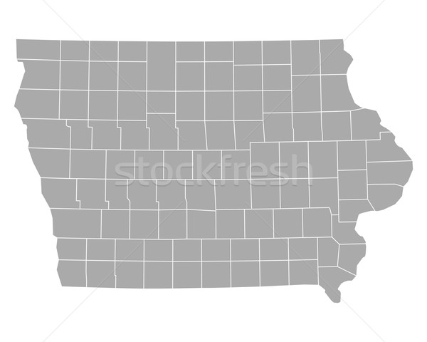 Mappa Iowa sfondo line vettore illustrazione Foto d'archivio © rbiedermann