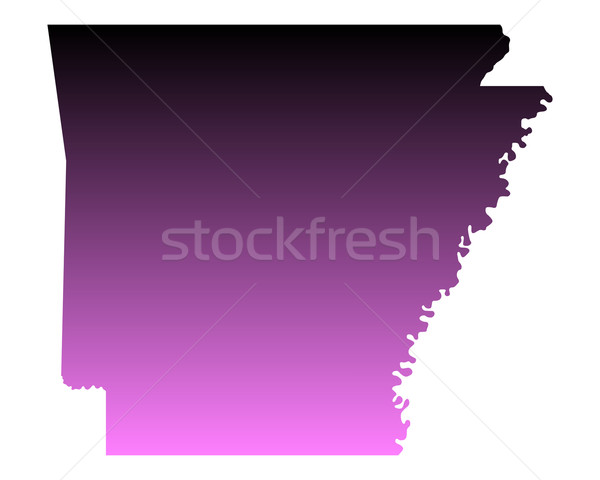 Karte Arkansas Reise rosa america USA Stock foto © rbiedermann