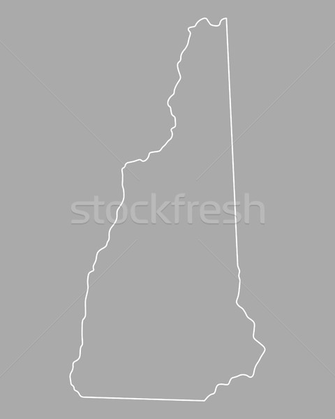 Hartă New Hampshire nou SUA vector izolat Imagine de stoc © rbiedermann