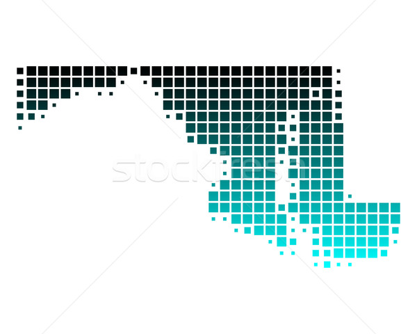 Karte Maryland grünen blau Muster america Stock foto © rbiedermann
