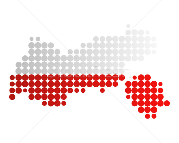 Map and flag of Tyrol Stock photo © rbiedermann