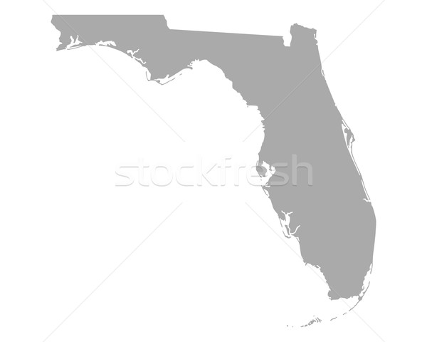 Kaart Florida reizen amerika geïsoleerd illustratie Stockfoto © rbiedermann