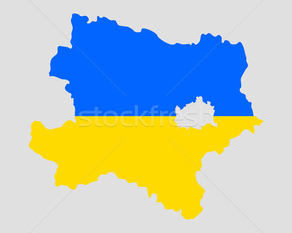 Map and flag of Lower Austria Stock photo © rbiedermann