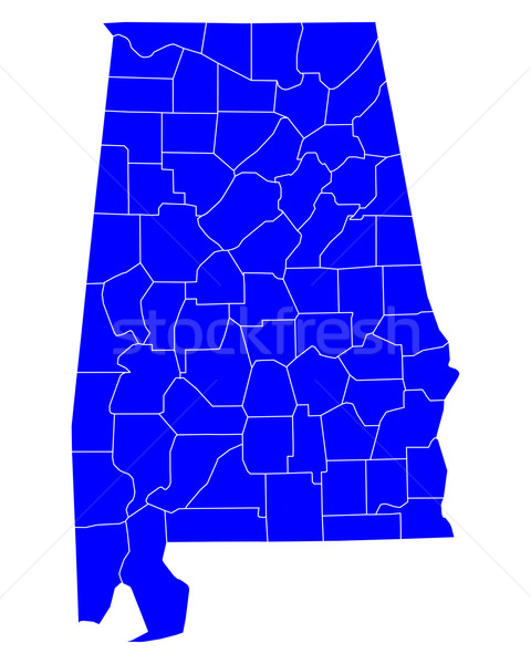 Map of Alabama Stock photo © rbiedermann