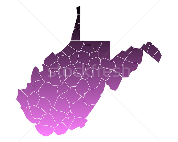 Foto stock: Mapa · Virginia · rosa · EUA · vector · Virginia