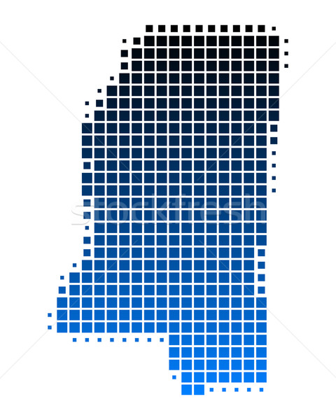 地図 ミシシッピー州 青 パターン アメリカ 広場 ストックフォト © rbiedermann