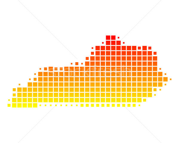 Mapa Kentucky patrón América EUA cuadrados Foto stock © rbiedermann