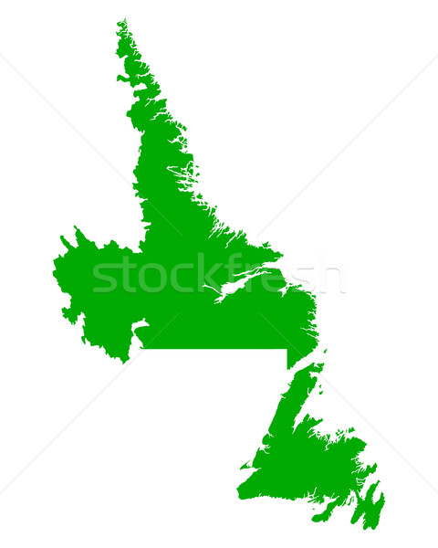 Térkép Újfundland labrador zöld vektor Kanada Stock fotó © rbiedermann