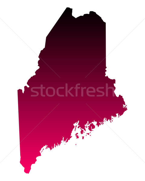 Mappa Maine viaggio rosa america viola Foto d'archivio © rbiedermann