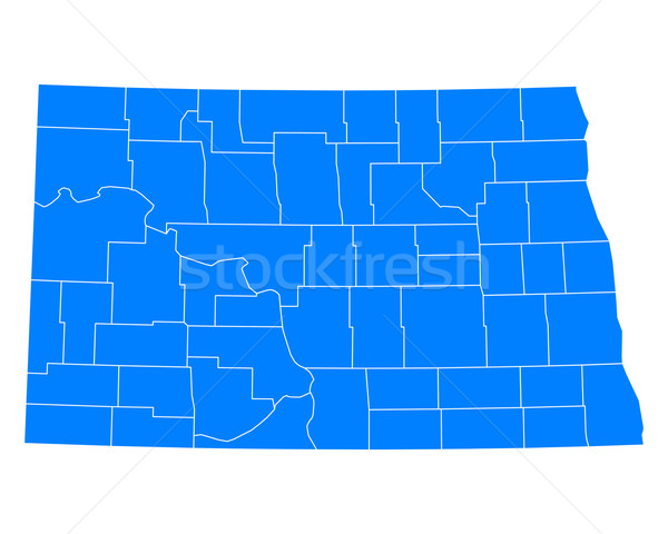 Kaart North Dakota achtergrond Blauw lijn USA Stockfoto © rbiedermann