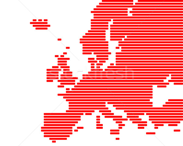 Foto d'archivio: Mappa · Europa · rosso · line · linee · punto