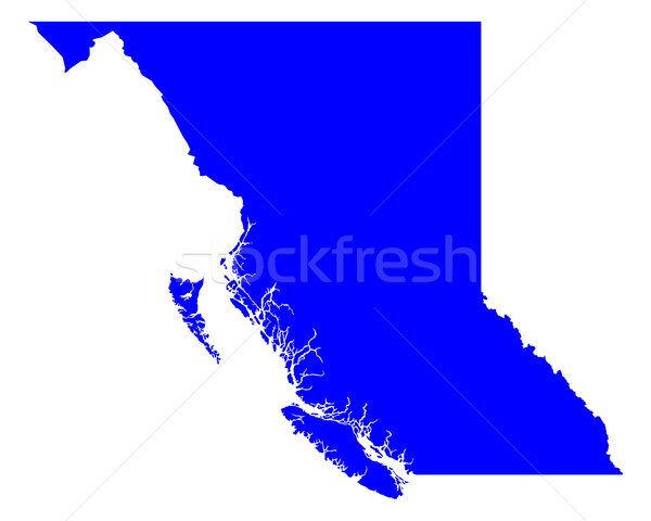 Map of British Columbia Stock photo © rbiedermann