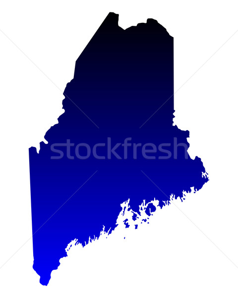 Mapa Maine azul viajar américa EUA Foto stock © rbiedermann
