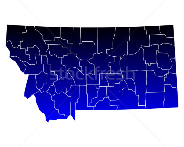 карта Монтана синий путешествия США изолированный Сток-фото © rbiedermann