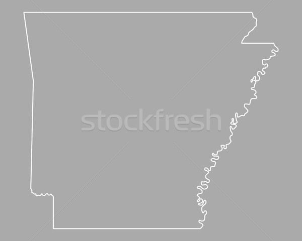 Carte Arkansas fond ligne USA [[stock_photo]] © rbiedermann