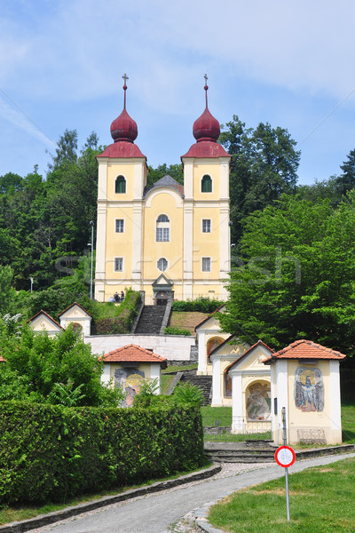 Austria iglesia viaje arquitectura ciudad turismo Foto stock © rbiedermann
