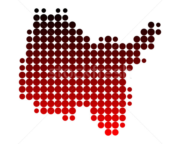 Hartă roşu model cerc punct Franta Imagine de stoc © rbiedermann