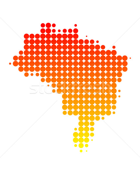 Foto stock: Mapa · Brasil · patrón · círculo · punto