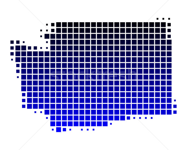Térkép Washington kék minta Amerika tér Stock fotó © rbiedermann