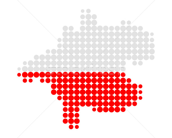 Map and flag of Upper Austria Stock photo © rbiedermann