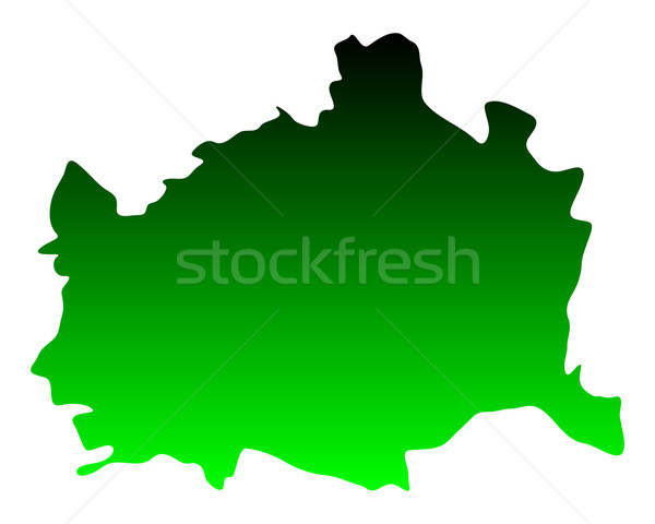 Karte Wien grünen Vektor isoliert Illustration Stock foto © rbiedermann