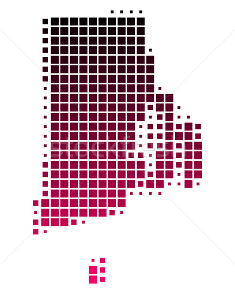 Foto stock: Mapa · Rhode · Island · padrão · rosa · roxo · EUA