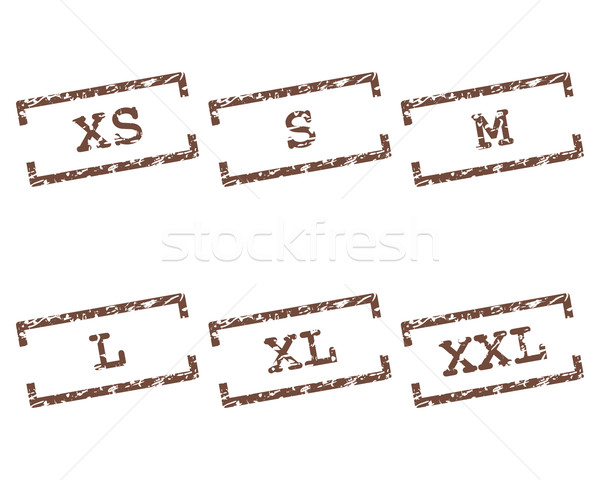 Clothing size stamps Stock photo © rbiedermann