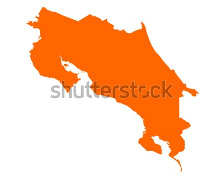 Mapa Costa Rica vetor isolado Foto stock © rbiedermann