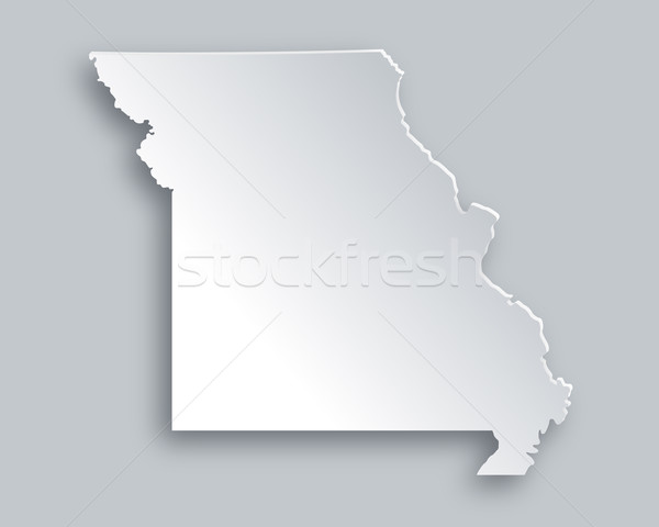 Foto stock: Mapa · Missouri · papel · fundo · viajar · cartão